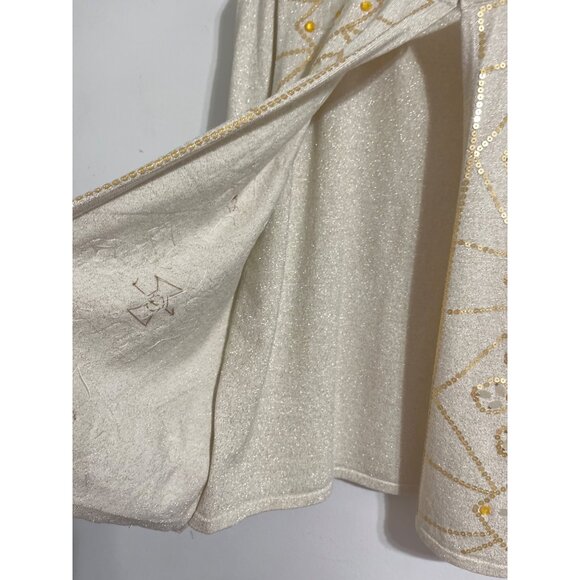 Alfred Dunner Champagne Embellished Open Front Cardigan Size L NWT - Picture 11 of 15